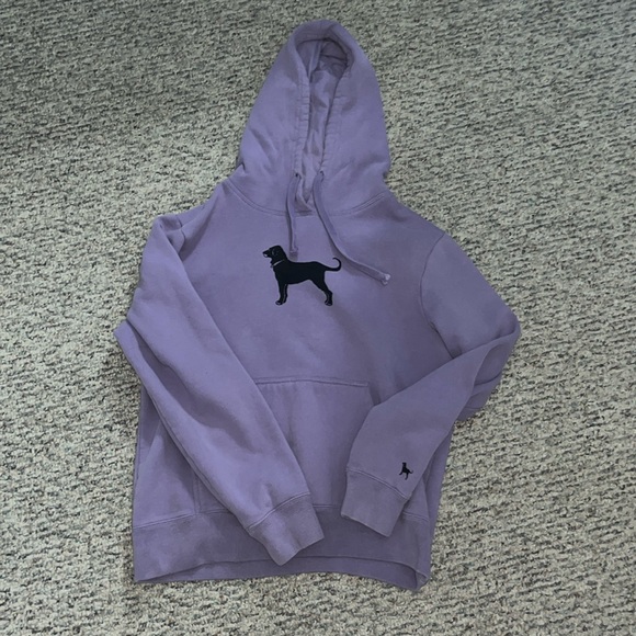 light purple, medium sized, black dog hoodie - Picture 1 of 2